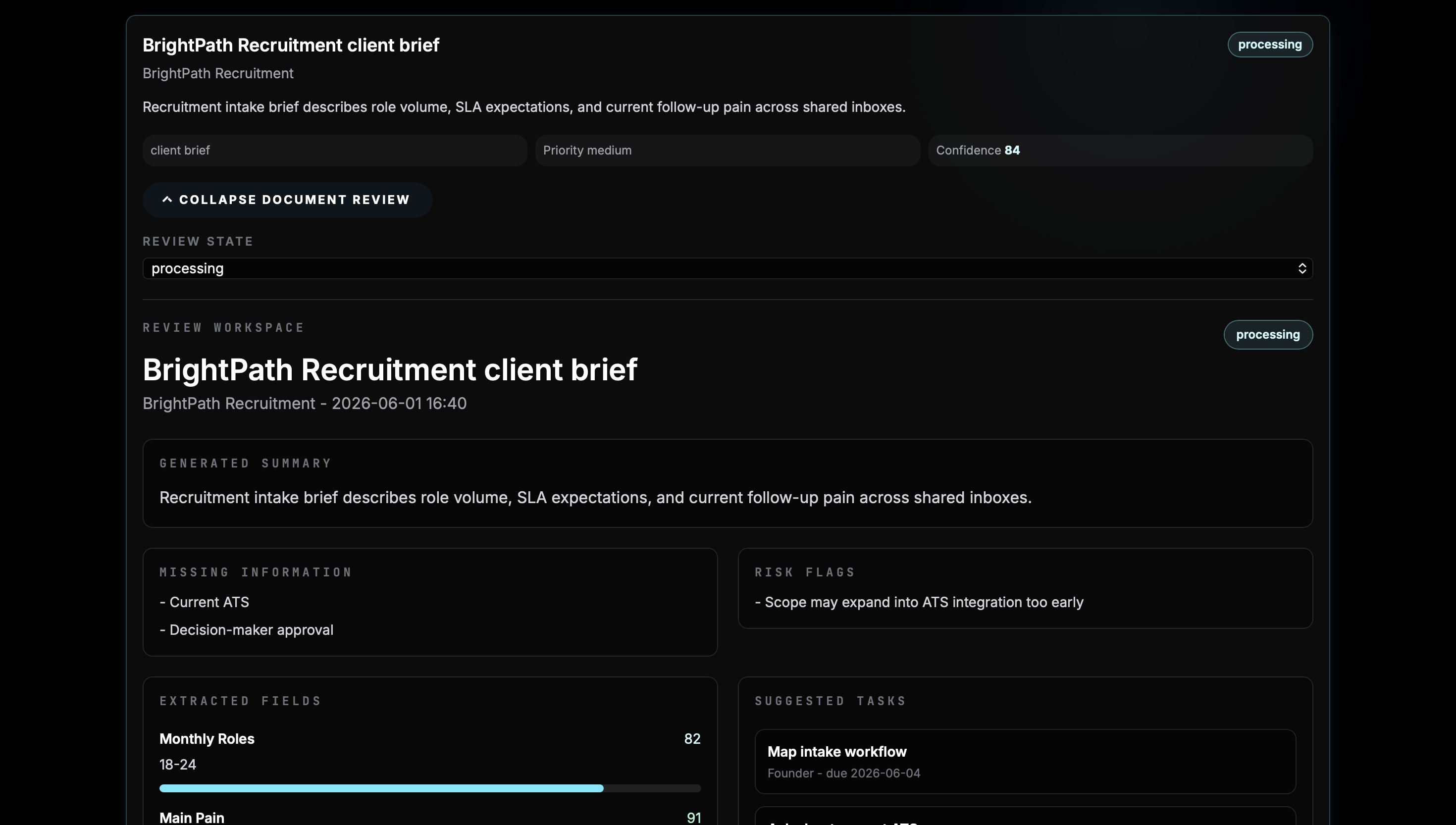 Document Processing Assistant: Expanded document review